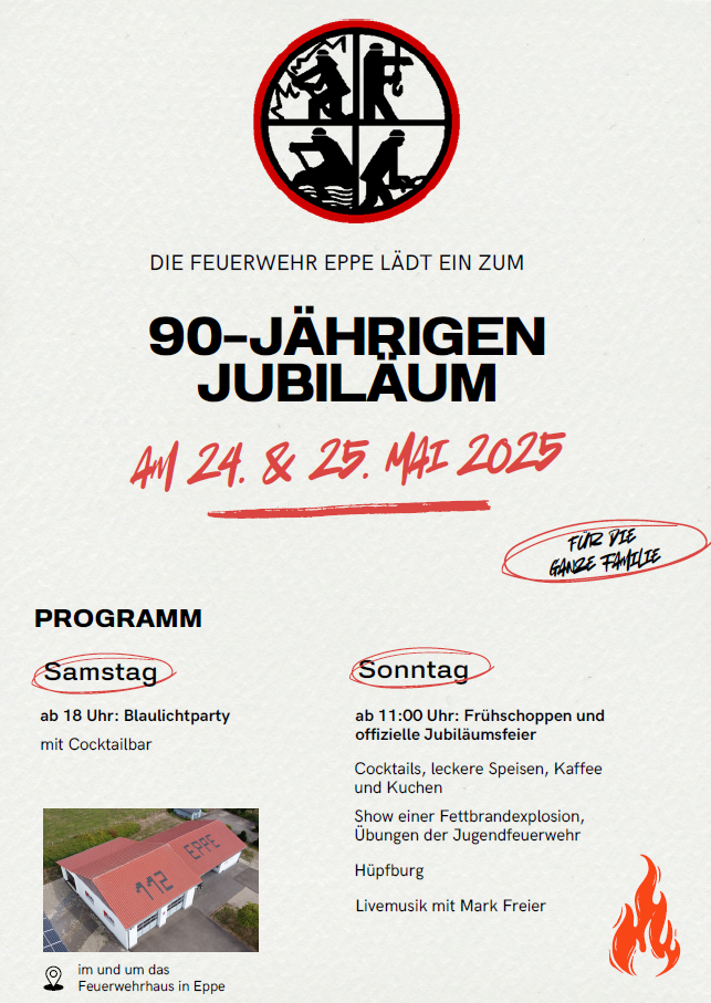 Flyer Jubiläum FFW